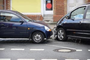 car and minivan accident