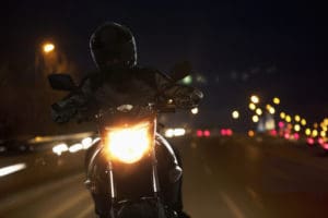 biker at night