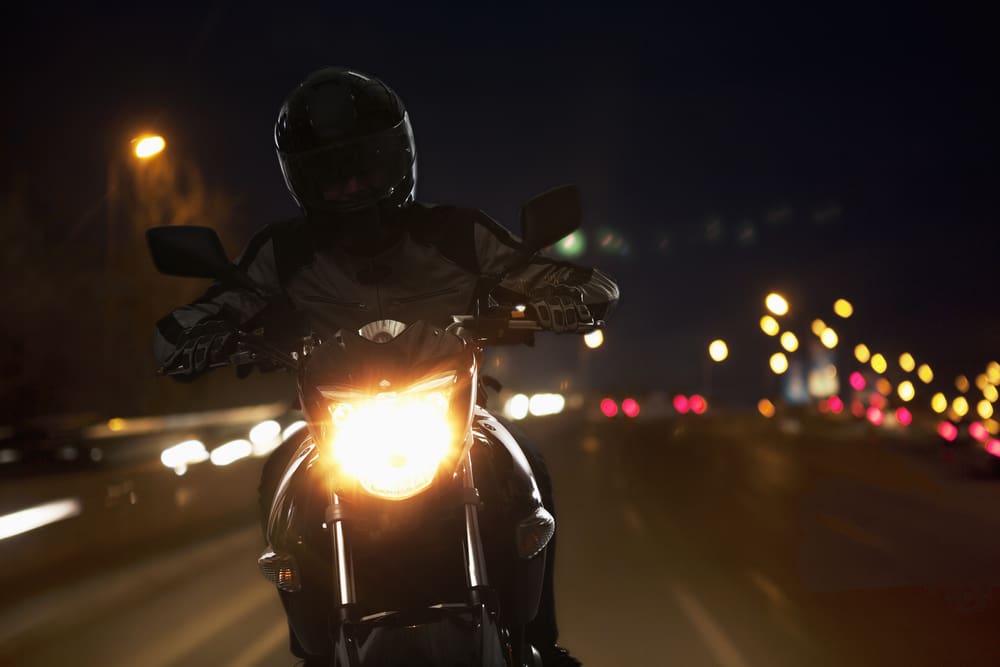 biker at night