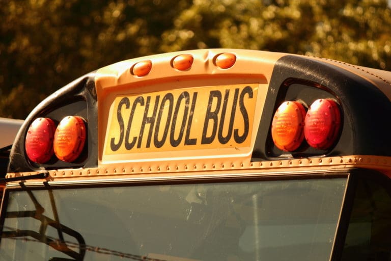 closeup-of-the-top-of-a-schoolbus