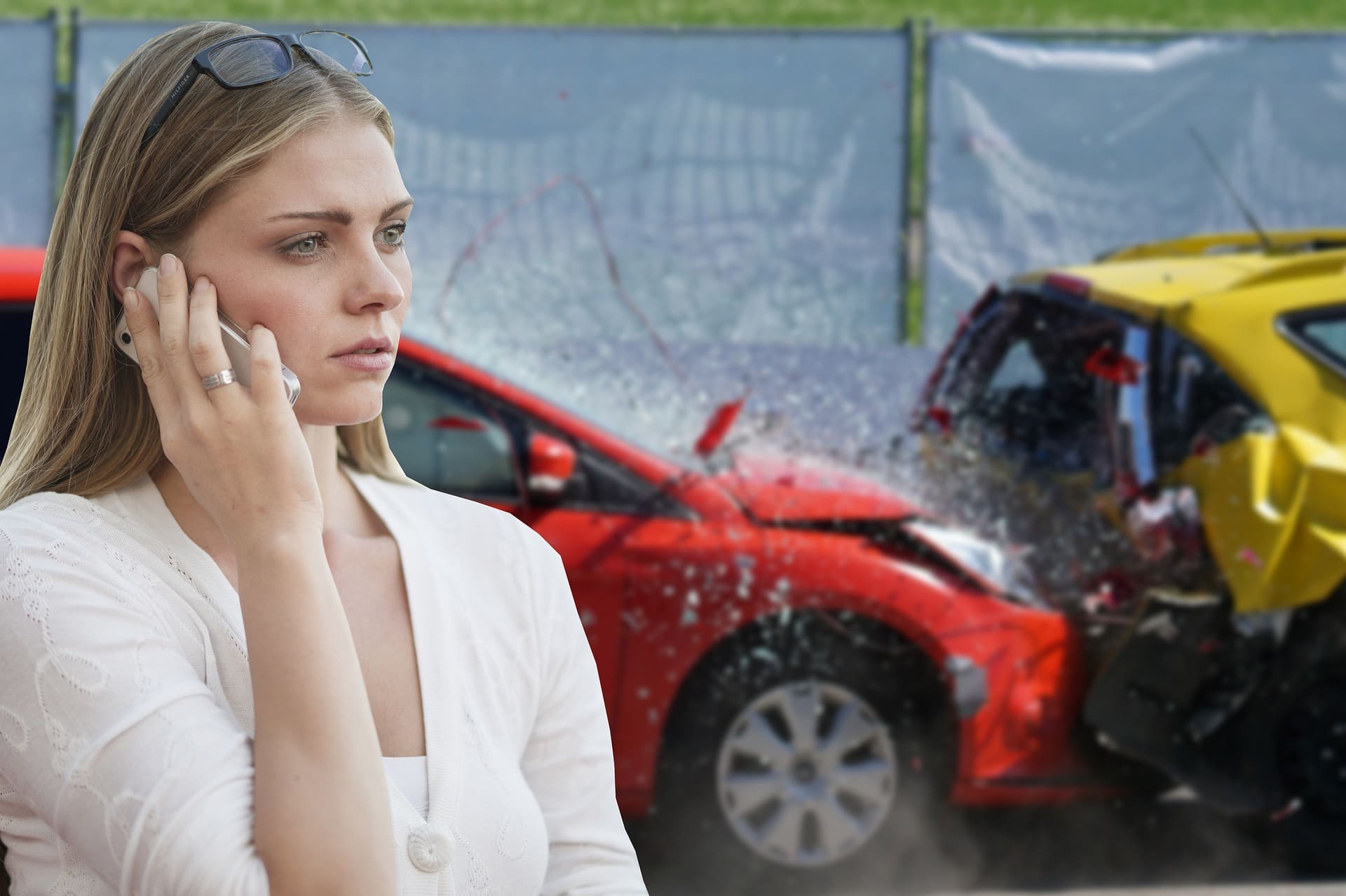Woman Calling For phone beacause have a accident