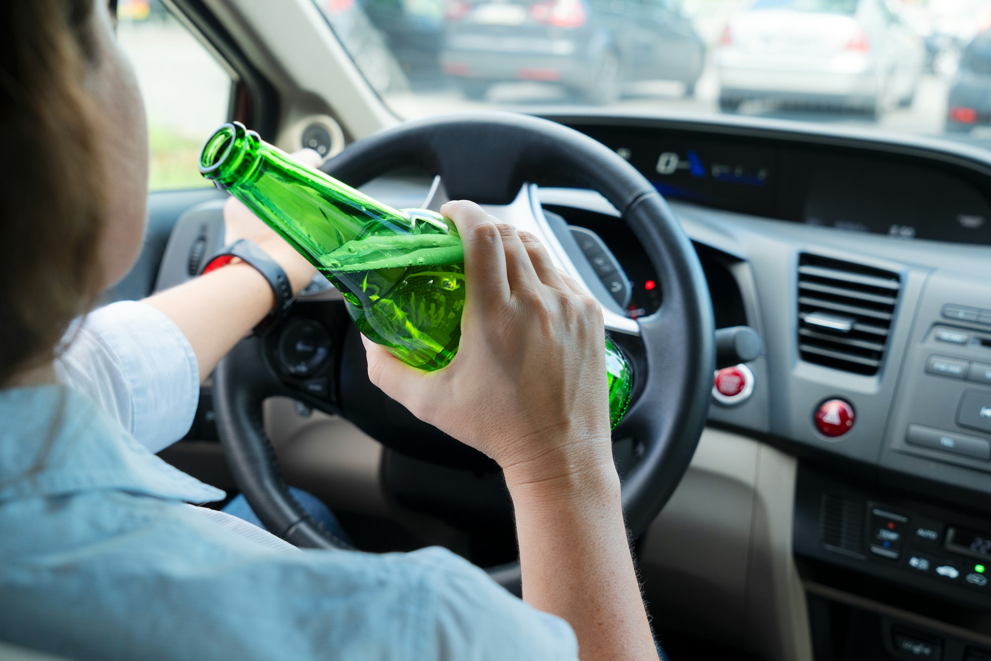 Drunk driving concept