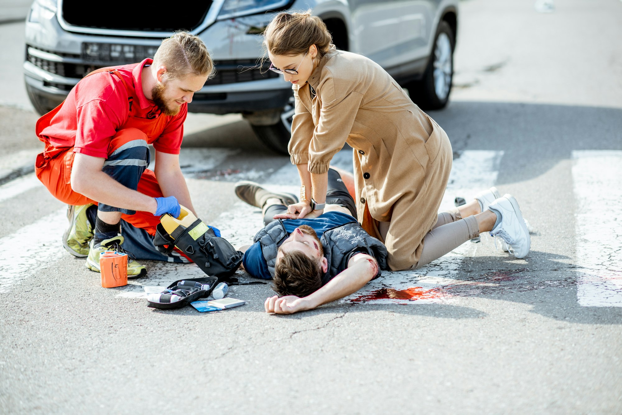 Emergency care after the road accident