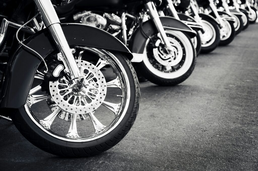 Motorcycles parking