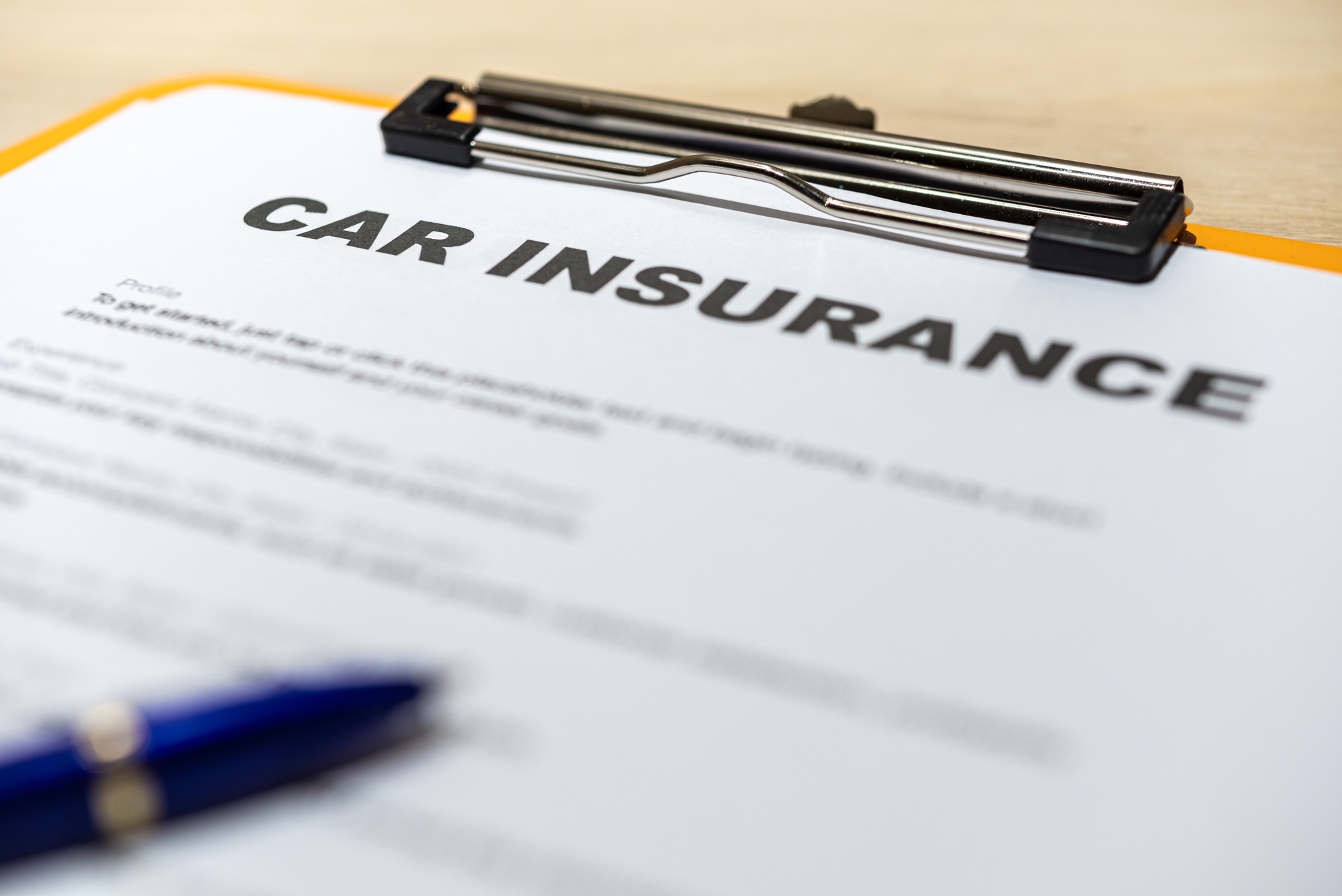 Document claim car insurance accident, paperwork